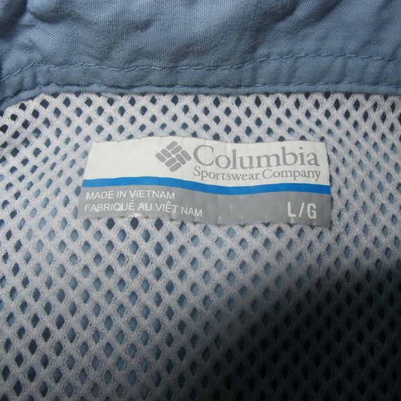 Columbia PFG Men's Collared Button Down Dress Shirt Blue Size Large GUC - Picture 3 of 3